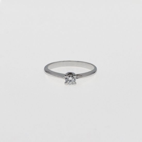 Εικόνα της Λευκόχρυσο K18 Δαχτυλίδι με Διαμάντια