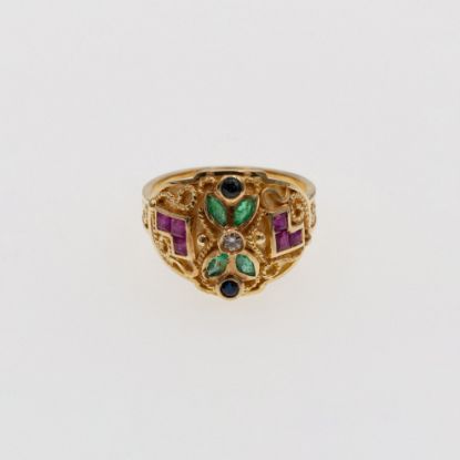 Εικόνα της Χρυσό K18 Δαχτυλίδι Βυζαντινού Ύφους