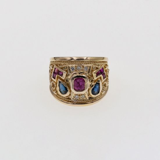 Εικόνα της Χρυσό K14 Δαχτυλίδι Βυζαντινού Ύφους