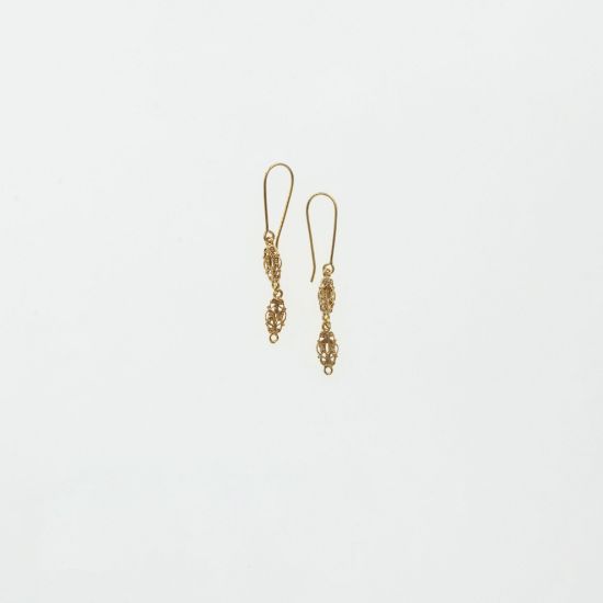 Εικόνα της Χρυσά K14 Σκουλαρίκια Αρχαϊκού Ύφους