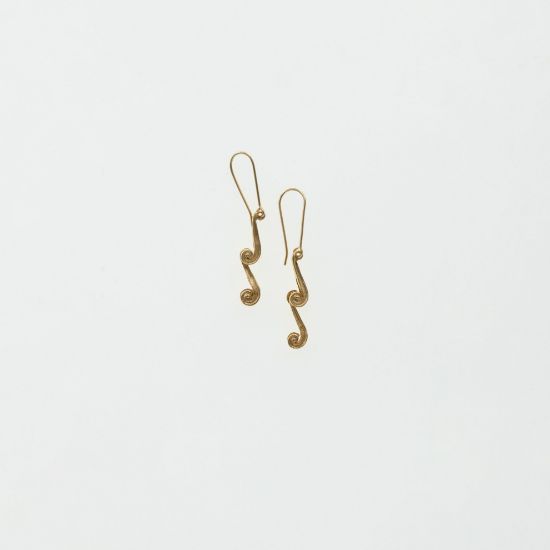 Εικόνα της Χρυσά K14 Σκουλαρίκια Αρχαϊκού Ύφους