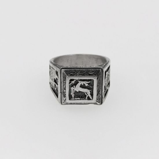 Εικόνα της Ασημένιο / Ασημένιο Επίχρυσο Δαχτυλίδι Ροδίτικου Ύφους