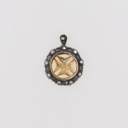 Εικόνα της Ασημένιο / Ασημένιο Επίχρυσο Μεταγιόν Ροδίτικου Ύφους