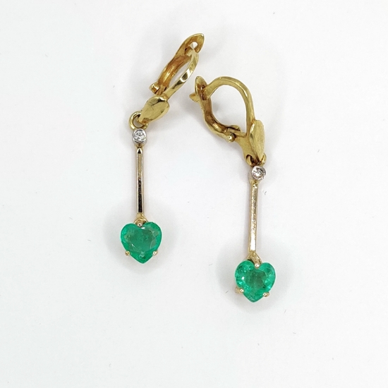 Εικόνα της Diamond Gold K14 Earrings