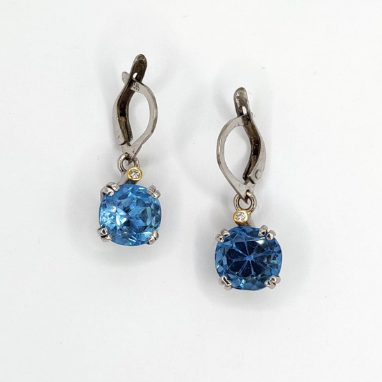 Εικόνα της Diamond White Gold K14 Earrings