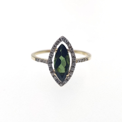 Εικόνα της Χρυσό K14 Δαχτυλίδι με Διαμάντια