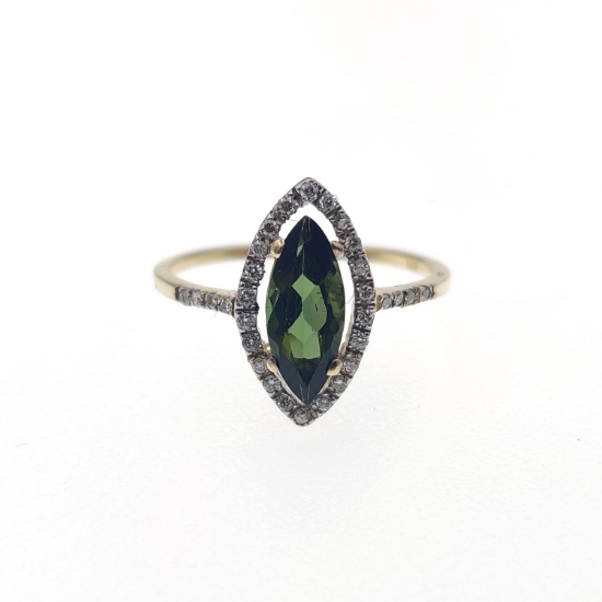 Εικόνα της Χρυσό K14 Δαχτυλίδι με Διαμάντια