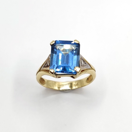 Εικόνα της Χρυσό K14 Δαχτυλίδι με Διαμάντια